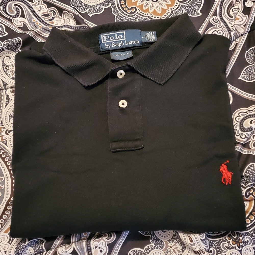 *2-for-$10* Black Polo, size large